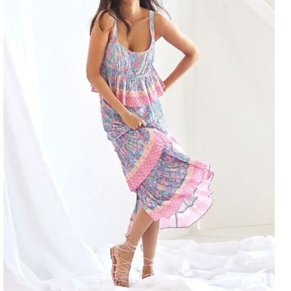 NWT Anthropologie  Tiered Midi Floral Print Skirt, 1X - Picture 14 of 14